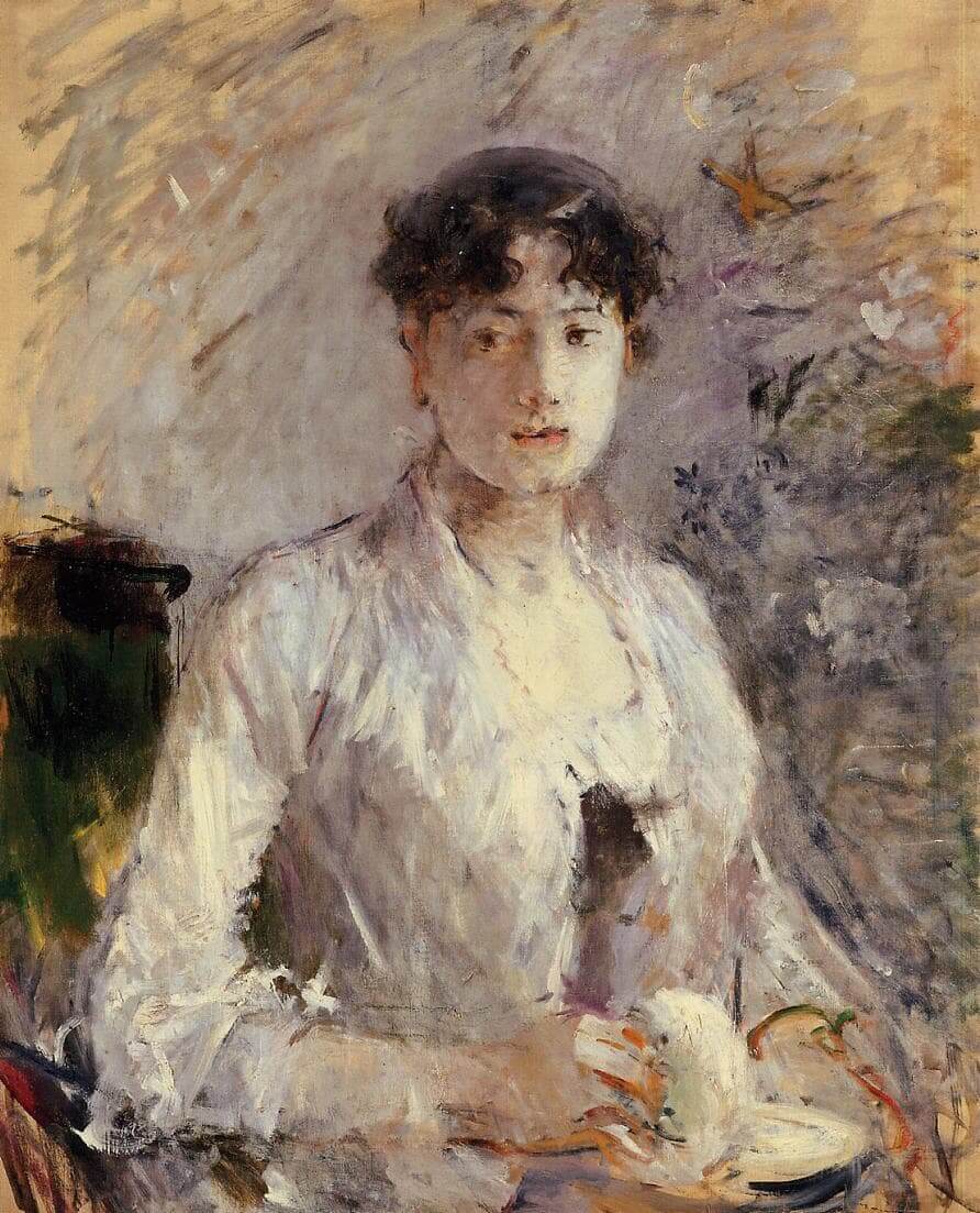 â€œMÅ‚oda kobieta w fioÅ‚kachâ€� - Berthe Morisot